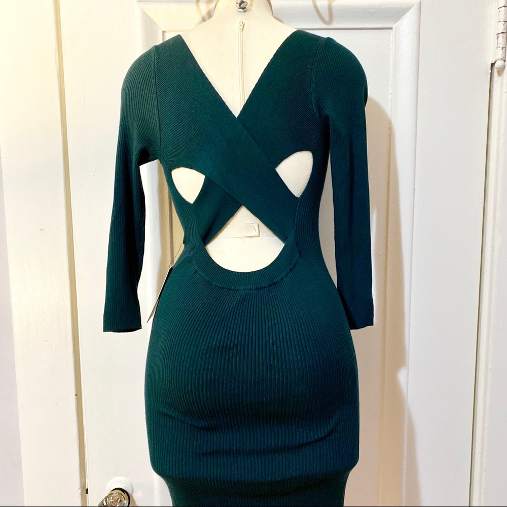 Express Green Sweater Dress Size S
